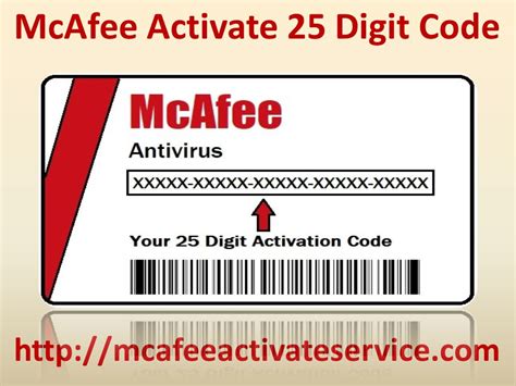 mcafee com activate 25 digits.